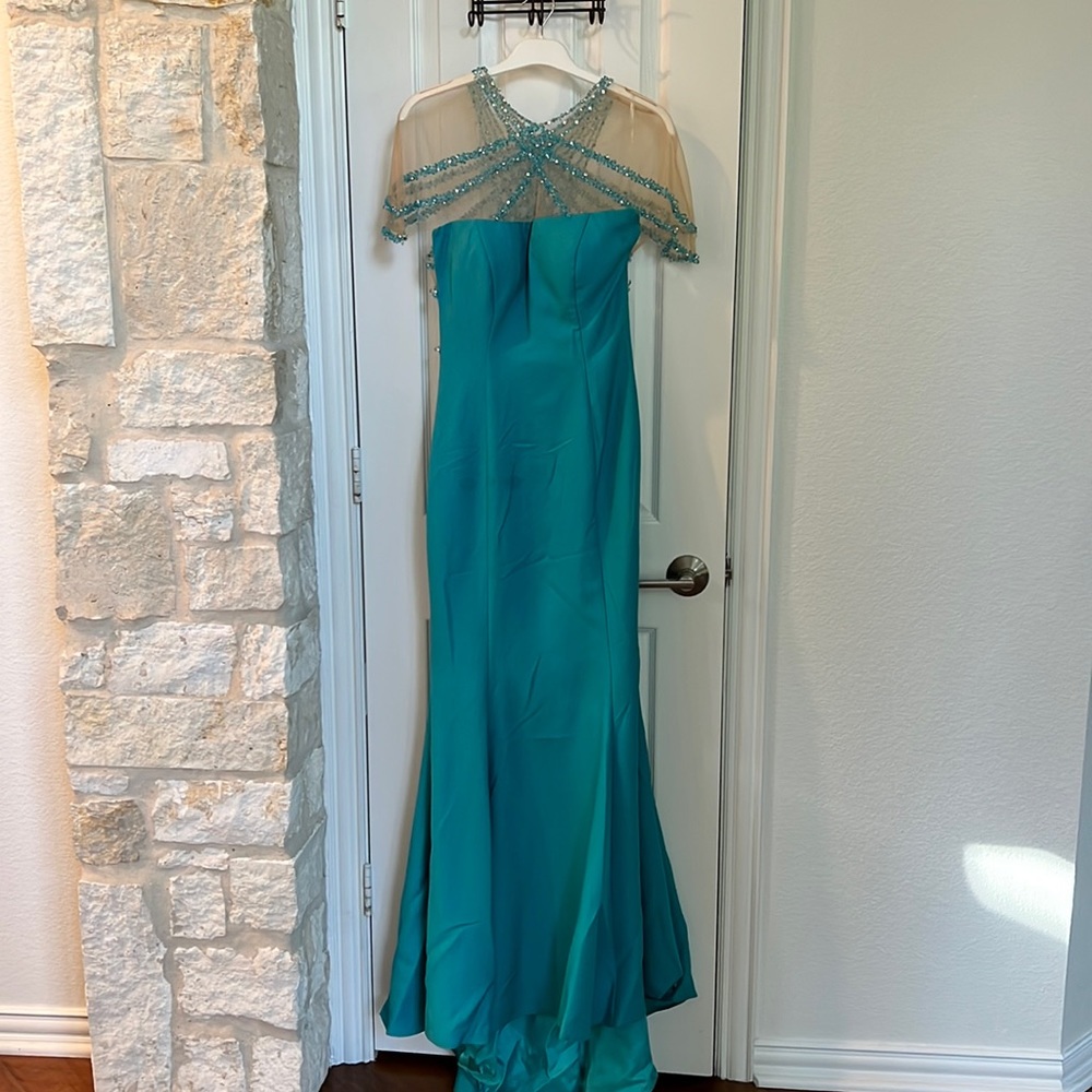 Blue evening dress